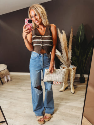 Abigaile Striped Sweater Tank