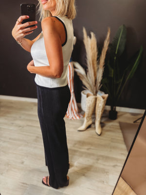 The Trulee Button Down Sweater Tank