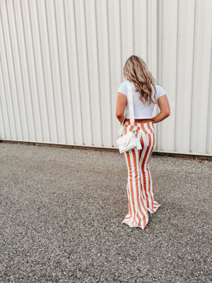 Ashton Striped Flare Denim