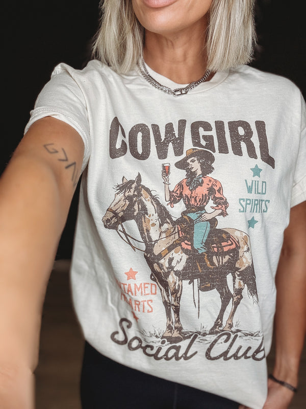 Cowgirl Social Club Oversized Graphic Top