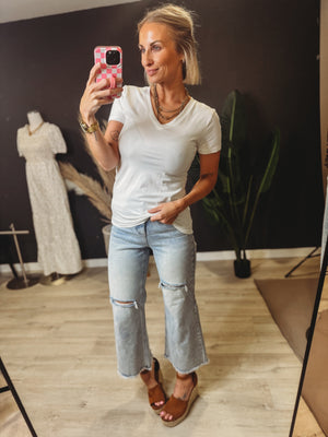 The Zoey Basic V Neck Tee [ 3 Colors ]