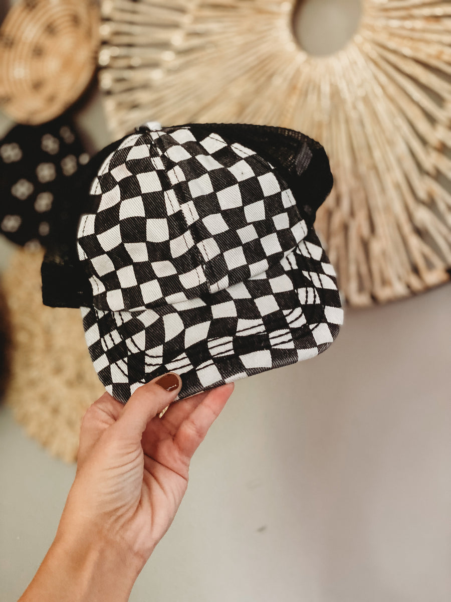 Checkered Trucker Hat