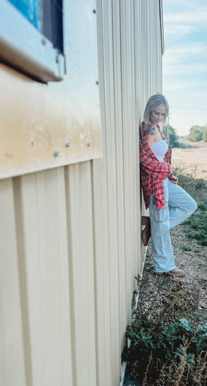 Lelia Plaid Button Down [ large ]