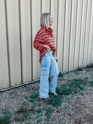Lelia Plaid Button Down [ large ]