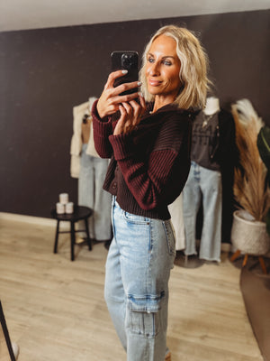 Lilly Contrast Sleeve Cardigan