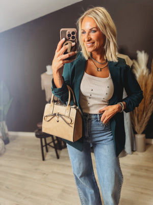 Breezy Scoop Neck Slotted Tank Top