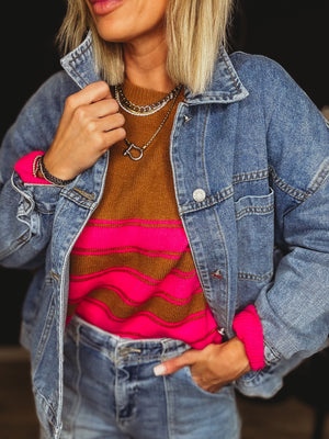 Kate Striped Sweater [ size large ]