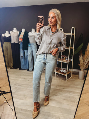 The Chaney High Rise Acid Wash Denim