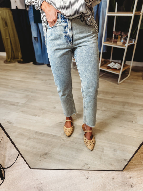 The Chaney High Rise Acid Wash Denim