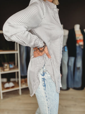 Lexa Striped Button Down