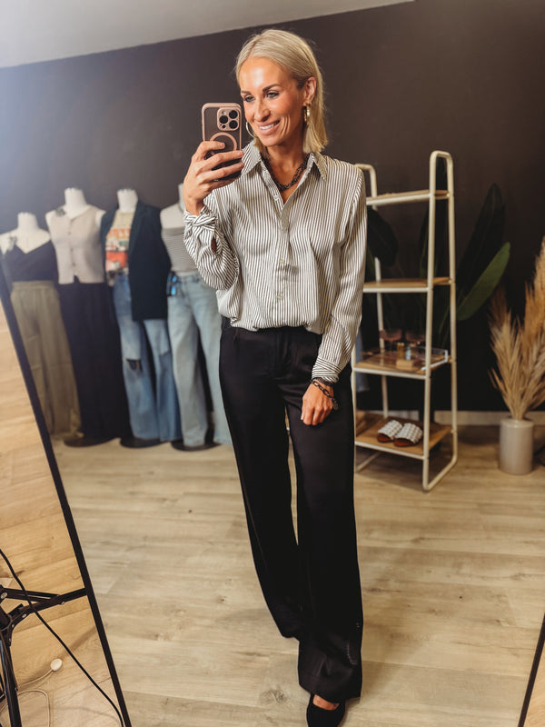 Lexa Striped Button Down