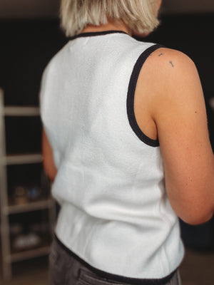 The Trulee Button Down Sweater Tank