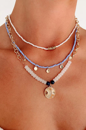 Blue Glaze Layered Necklace