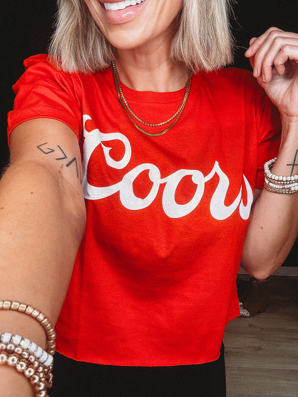 Coors Red Crop Top