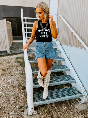 Hannah High Waist Flare Shorts