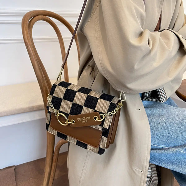 Marlowe Checkered Crossbody Bag