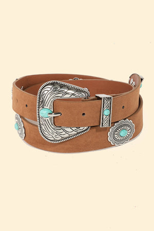Floral Concho Disc Fashion Belt