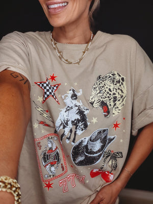 Abbey Leopard Western Oversized Graphic - The Rack Boutique ⚡️