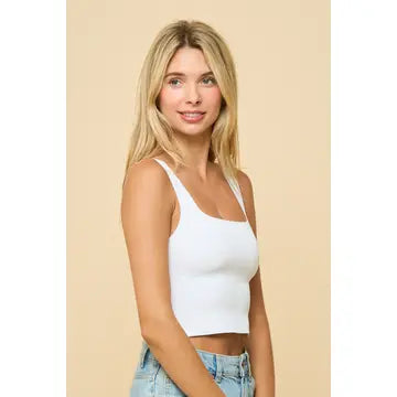 Square Neckline Seamless Tank Top