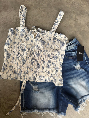 Alyssa Floral Square Neck Tank - The Rack Boutique ⚡️