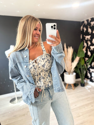 Alyssa Floral Square Neck Tank - The Rack Boutique ⚡️