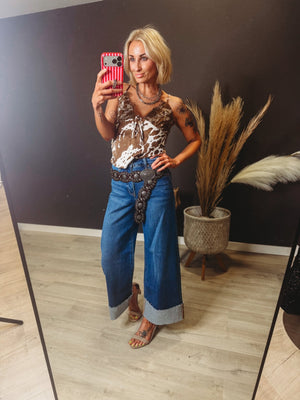 Amira Cow Print Cami Tank - The Rack Boutique ⚡️