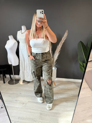 Aphrodite Camo Cargo Jeans [ sz 15 - fits like a 13 ] - The Rack Boutique ⚡️