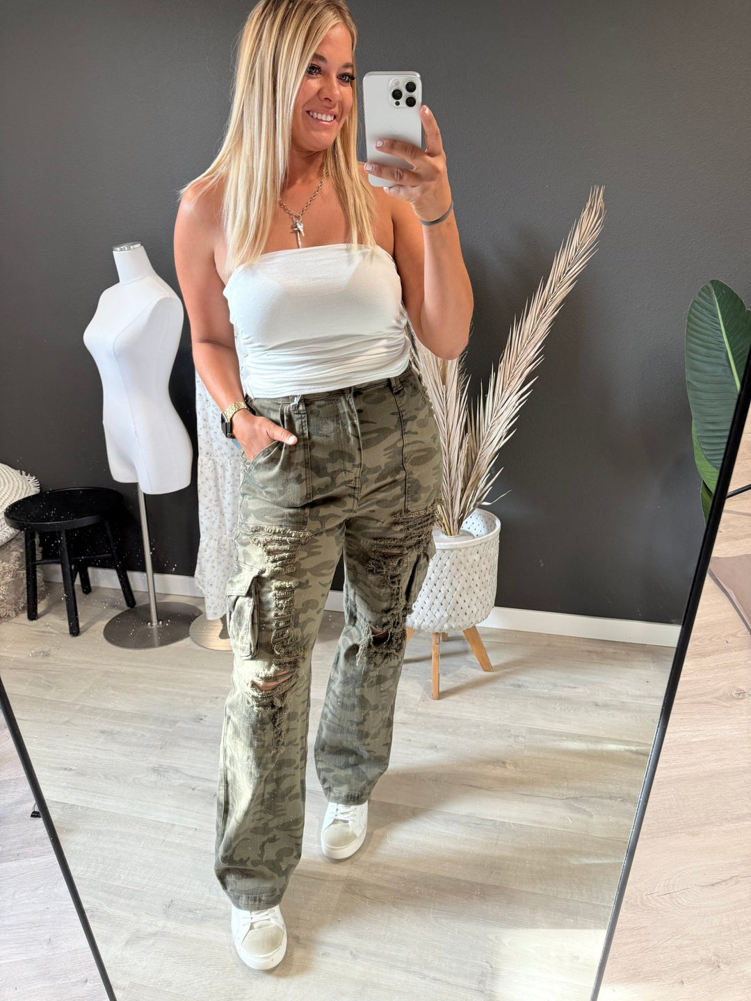 Aphrodite Camo Cargo Jeans [ sz 15 - fits like a 13 ] - The Rack Boutique ⚡️