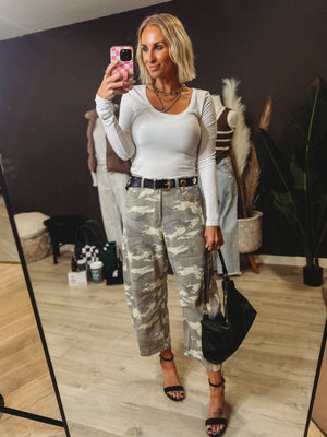 Aria Camo Barrel Jeans - The Rack Boutique ⚡️