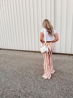 Ashton Striped Flare Denim - The Rack Boutique ⚡️