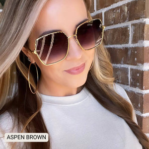 Aspen Dax Square Frame Sunglasses - The Rack Boutique ⚡️