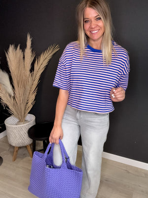 Aubra Striped Cropped Top - The Rack Boutique ⚡️