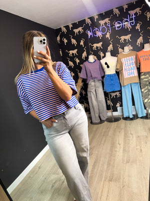 Aubra Striped Cropped Top - The Rack Boutique ⚡️