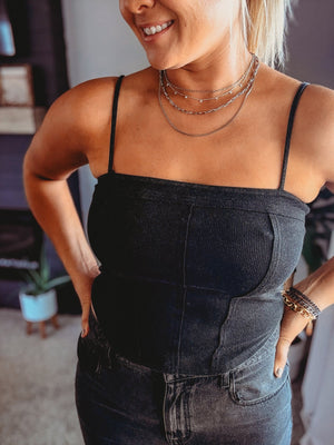 Avery Exposed Seam Tube Tank Tops [ 3 colors ] - The Rack Boutique ⚡️