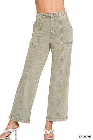Barrrel Denim [ Lt Olive ] - The Rack Boutique ⚡️