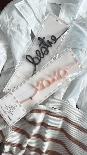 Bestie Straw [ xoxo or bestie style ] - The Rack Boutique ⚡️