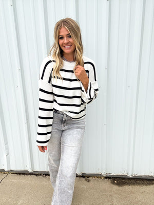 Bex Stripe Lightweight Sweater - The Rack Boutique ⚡️