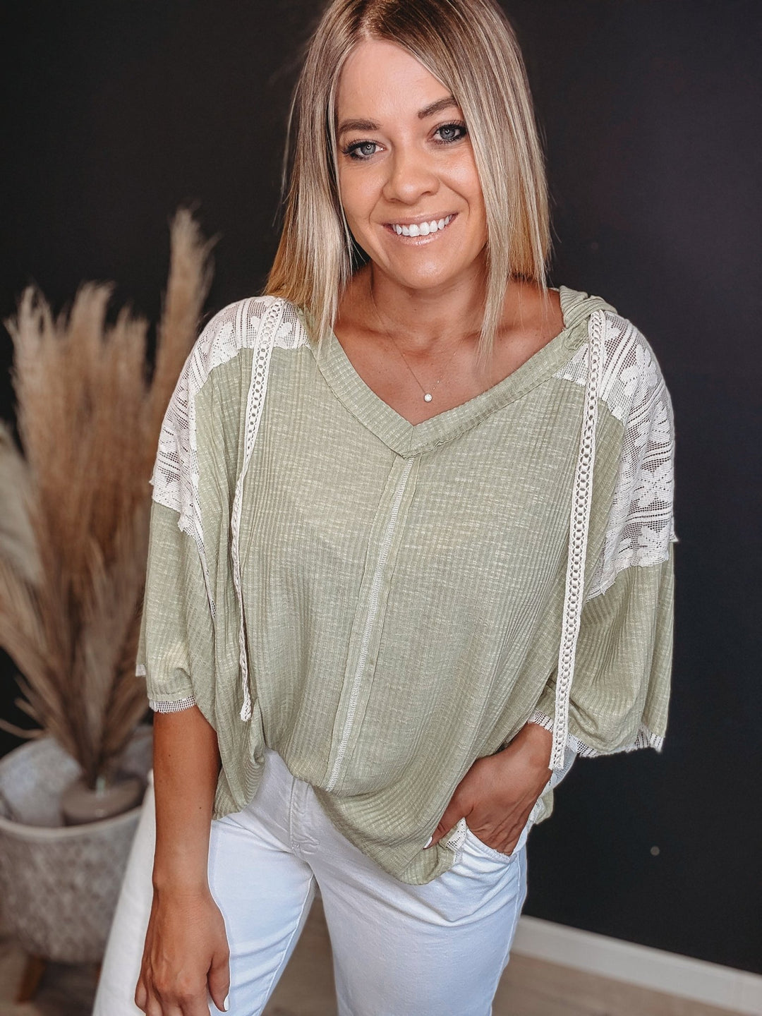 Billie Airy Hooded Lace Top - The Rack Boutique ⚡️