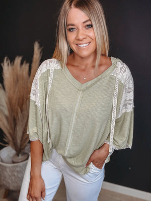 Billie Airy Hooded Lace Top - The Rack Boutique ⚡️