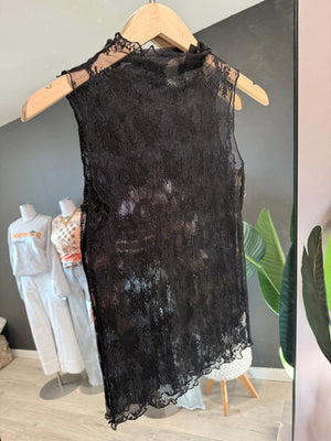 Black Lace Sleeveless Top [ small ] - The Rack Boutique ⚡️