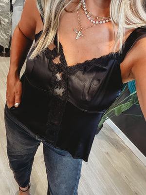 Blar Black Lace Tank - The Rack Boutique ⚡️