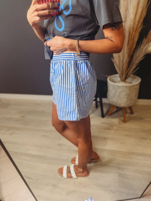 Blue Stripe Boxer Shorts - The Rack Boutique ⚡️