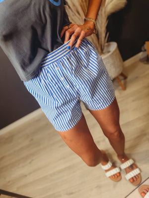 Blue Stripe Boxer Shorts - The Rack Boutique ⚡️