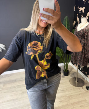 Blurred Floral Graphic Tee - The Rack Boutique ⚡️