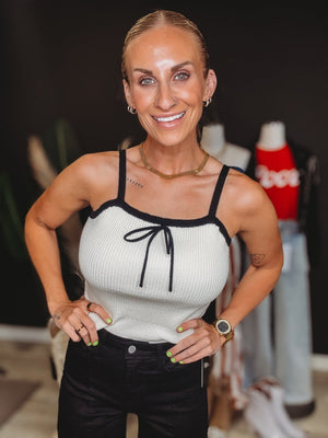 Callie Bow Sweater Tank - The Rack Boutique ⚡️