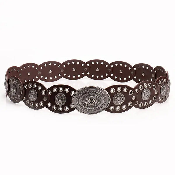 Oval Spliced Waistband Belt