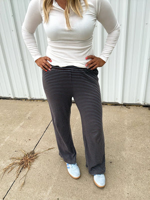 Emerson Striped Lounge Pants - The Rack Boutique ⚡️