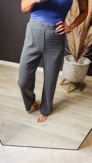 Emerson Striped Lounge Pants - The Rack Boutique ⚡️