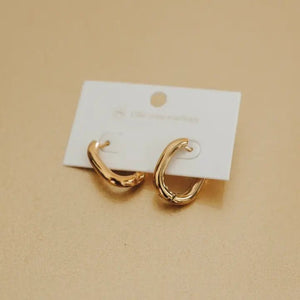 Emma Oval Hoop Earrings - Waterproof - The Rack Boutique ⚡️