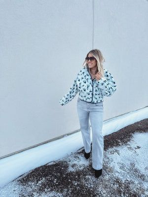 Emmy Floral Button Down Jacket - The Rack Boutique ⚡️